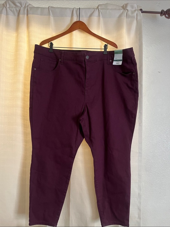 Terra & Sky Denim - Women’s Terra & Sky Deep Plum Skinny Jeans